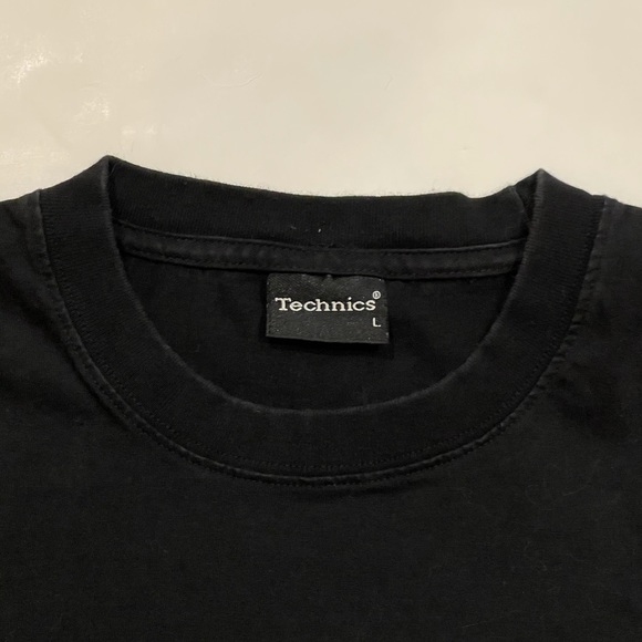 TECHNICS 1200 DJ Vinyl T-Shirt Logo Unisex L VTG - Picture 3 of 5